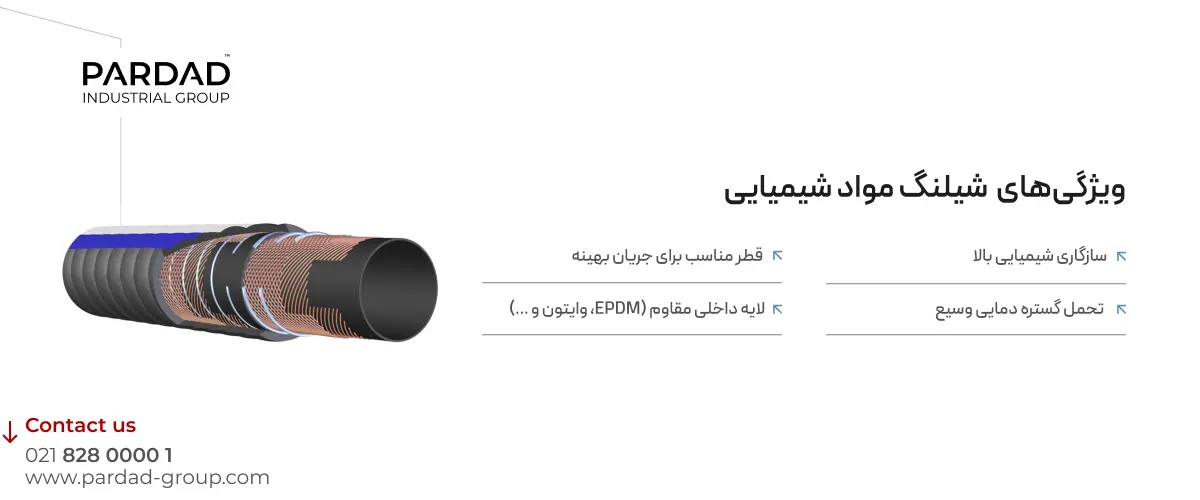 مشخصات و ویژگی های شیلنگ مواد شیمیایی مشخصات و ویژگی های شیلنگ مواد شیمیایی